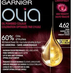 Garnier Olia Permanent Oil Powered Hair Color, 4.62 Dark Garnet Red